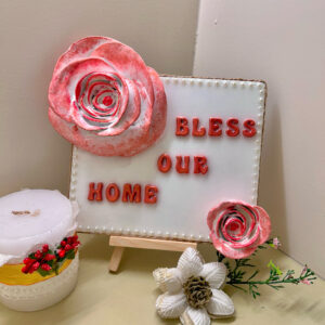Bless Our Home Art Piece (Rose)