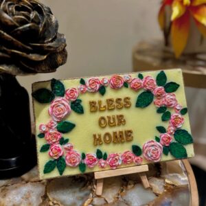 Bless Our Home (Flower) Art Piece